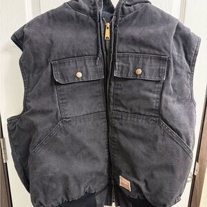 Vintage Walls Charcoal Hooded Men’s Vest